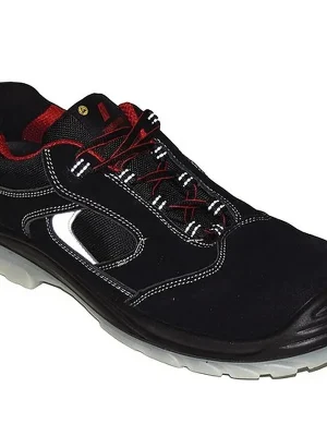 AS Arbeitsschutz Sicherheitsschuh EASY STEP Gr.43 schwarz S1P SRC ESD EN20345 Leder NITRAS Neu
