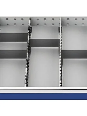 Neu Im Sortiment Schubladenunterteilungsmaterial Front-H.150mm 2 Längs-/4 Querteiler