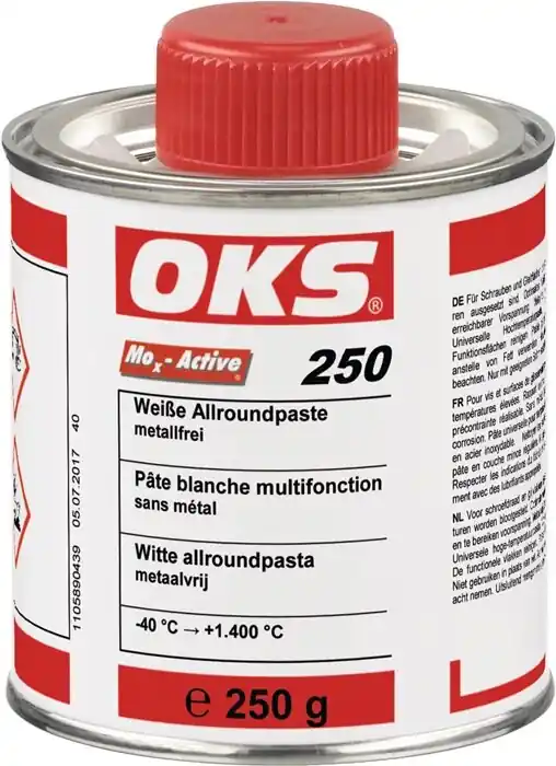 Neu Im Sortiment Weiße Allroundpaste OKS 250 weiß 250g Pinseldose OKS, Menge 10 Stk