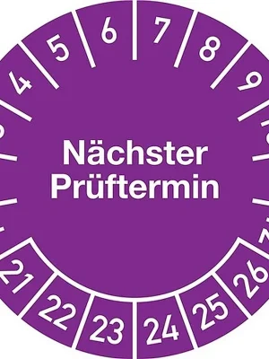 Direkt Vom Hersteller Mehrjahresprüfplakette Ø30mm Nächster Prüftermin 2021-2026 Folie Btl.a 100 St.