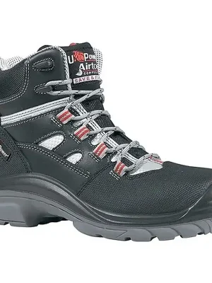 Abverkauf U-Group Sicherheitsstiefel Cross Gr. 47 schwarz/grau/rot Leder/Mesh S3 SRC EN20345