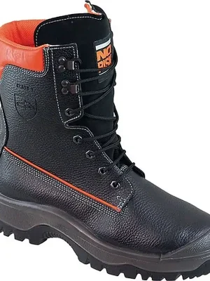 Super-Preis Forstsicherheitsstiefel NoRisk Gr.43 schwarz/orange Leder S3 SRC EN20345/EN17249