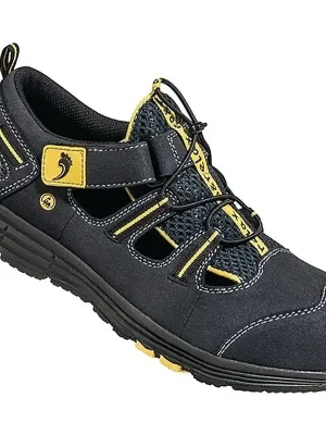 Begrenztes Angebot BAAK Sicherheitssandale Rene2 Gr.45 blau/gelb Mikrofaser/Mesh S1P SRC ESD EN 20345