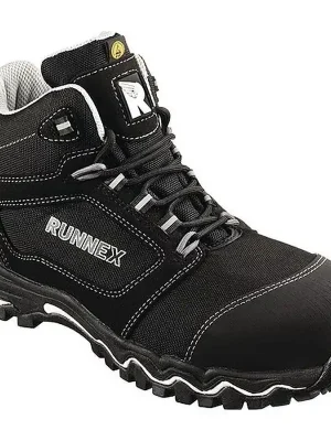 BIG Arbeitsschutz Sicherheitsstiefel LightStar 5323 Gr.45 schwarz/weiß/grau S3 SRC ESD RUNNEX Expressversand