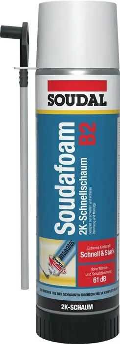 2K-Türzargenschaum SOUDAFOAM 400 ml B2 grün mit Einw.-Handsch.Dose SOUDAL, Menge 12 Stk Nur Für Kurze Zeit