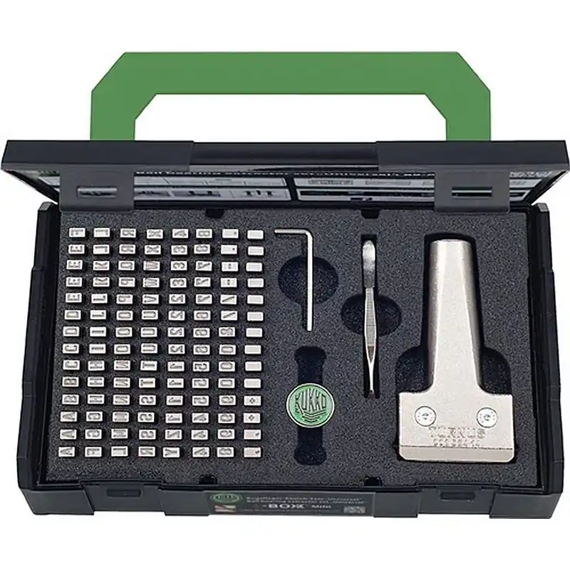 Neuheit Kleinbongartz & Kaiser Schlagzahlen-/Schlagbuchstabensatz 333 115-tlg. mit Typenhalter 4mm KUKKO