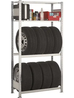 Reifenregal H2000xB1000xT400mm Grundregal verzinkt 6 Lagerebenen SCHULTE Top-Preis