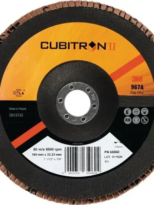 Solange Der Vorrat Reicht Fächerscheibe Cubitron II 967A Ø125mm K.40+ fl.INOX CO 3M, Menge 10 Stk