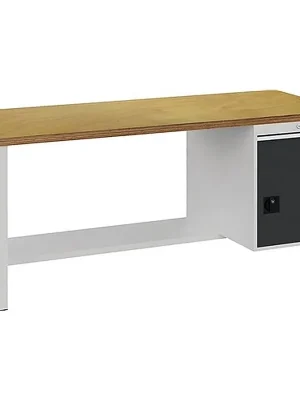 Sofort Bestellen Bedrunka & Hirth Gerätebau Werkbank grau lichtgrau B2000xH859xT750mm Buche Multiplex 40mm 1 Schubl.1 Tür