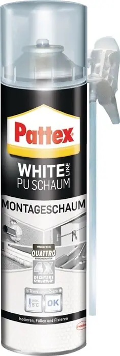 Henkel 1K-Montageschaum White Line PUW50 500 ml B2 weiß mit Einw.-Handsch.Dose PATTEX, Menge 12 Stk Schnäppchen