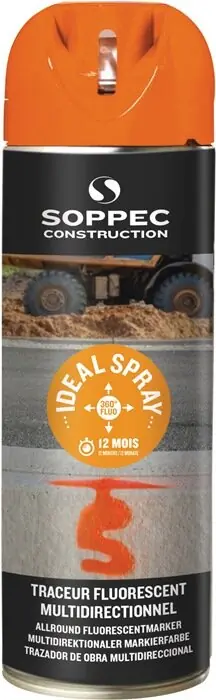 Top-Angebot Technima Markierungsspray IDEAL leuchtorange 500ml Spraydose SOPPEC, Menge 12 Stk