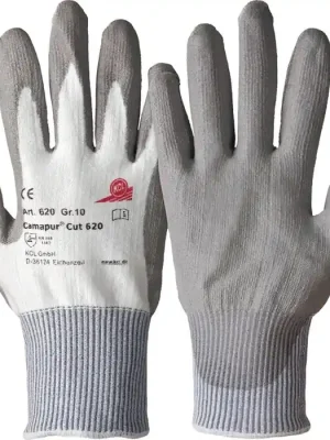 KCL Schnittschutzhandschuhe Camapur Cut 620 Gr.8 weiß/grau HPPE EN 388 Kat.II 10 PA, Menge 10 Stk Geprüft