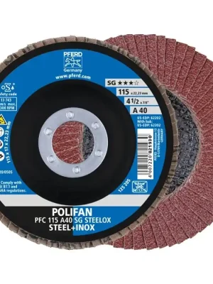 Schnäppchen August Rüggeberg Fächerscheibe POLIFAN A PSF STEELOX Ø115mm K.A-40 kon.Stahl/Holz NK PFERD, Menge 10 Stk