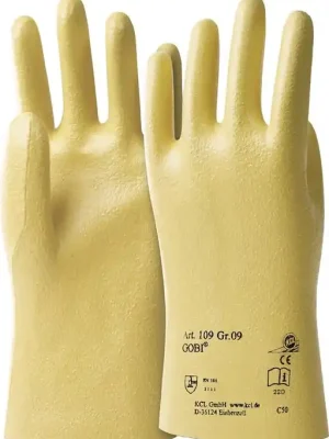 KCL Handschuhe Gobi 109 Gr.8 gelb BW-Trikot mit Nitril EN 388 PSA II HONEYWELL, Menge 10 Stk Versand Am Gleichen Tag