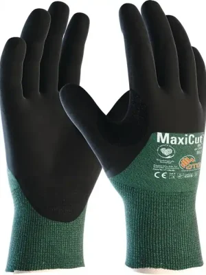 BIG Arbeitsschutz Schnittschutzhandschuhe MaxiCutOil 44-305 Gr.10 grün/schwarz EN 388 PSA II, Menge 12 Stk Neue Ware