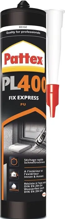 Henkel Montagekleber PU Express PL 400 beige EN 204: D4 495g Kartusche PATTEX, Menge 12 Stk Markenware