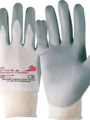 KCL Handschuhe Camapur Comfort 619 Gr.9 weiß/grau Polyamid mitPUR EN 388 Kat.II, Menge 10 Stk Mega-Angebot