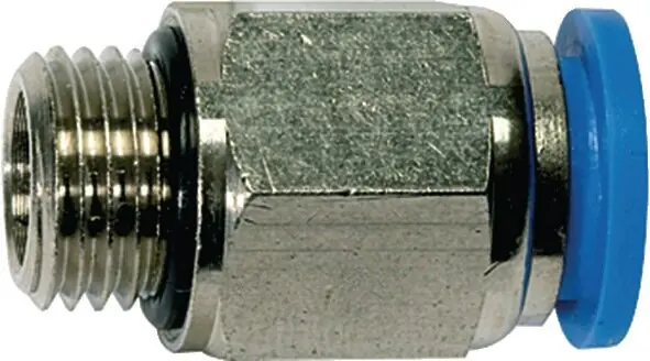 Wochenendangebot Riegler Gerade Steckverschraubung Bl.Ser.AG G 1/8 Zoll SW 14mm mit O-Ring und a6-KT.zyl., Menge 10 Stk