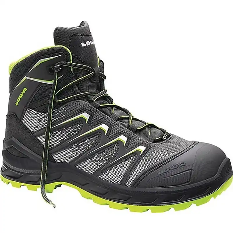 Preisknaller Elten Sicherheitsstiefel Larrox Work GTX grey Mid Gr.42 grau/grün S3 CI/HI/HRO/SRC