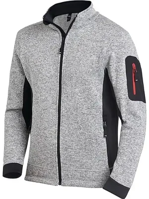 Billig FHB original Strick-Fleecejacke CHRISTOPH Gr.XXL grau/schwarz FHB