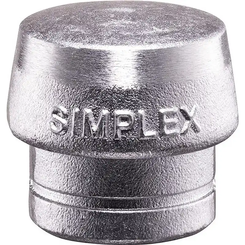 Echt Schonhammerkopf SIMPLEX Kopf-Ø 30mm Weichmetall silber hart HALDER