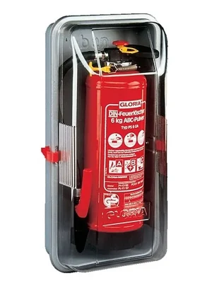 Gloria Schutzhaube für 6kg Feuerlöscher mit zwei Spannverschlüsse und Griffrillen Finale Aktion