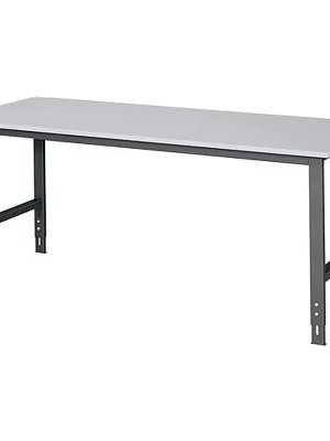 Kracherpreis Rau Werktisch B2000xT800xH760-1080mm Arbeitsplatte Melamin Gestell anthrazit