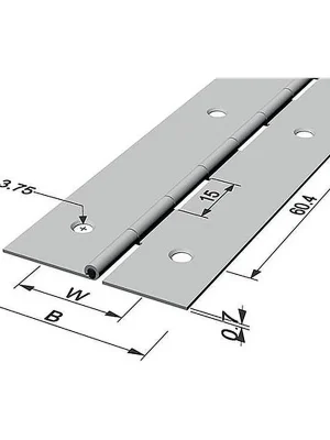 Pickhardt & Gerlach Stangenscharnier B.offen 32mm S.0.7mm 900mm Fe verms.P & G Abverkauf
