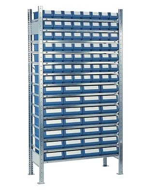 NORDWEST Steckregal H2000xB1000xT400mm Grundregal 14 Stahlböden 56 x 4.28 x 5 Neu