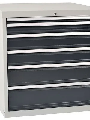 Sonderaktion Bedrunka & Hirth Gerätebau Schubladenschrank H1019xB1005xT736mm lichtgrau/anthrazitgrau 6 Schubl.Vollauszug