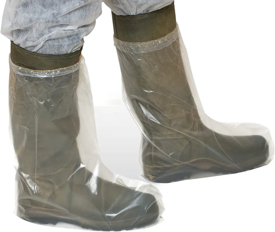1000 Stück Überstiefel aus PE-Folie feste Qualität transparent mit Gummizug Begrenztes Angebot
