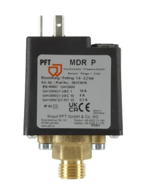 Günstig PFT Druckschalter MDR-P 1/4 Zoll 1,9/2,2 bar Wasser (00153016)