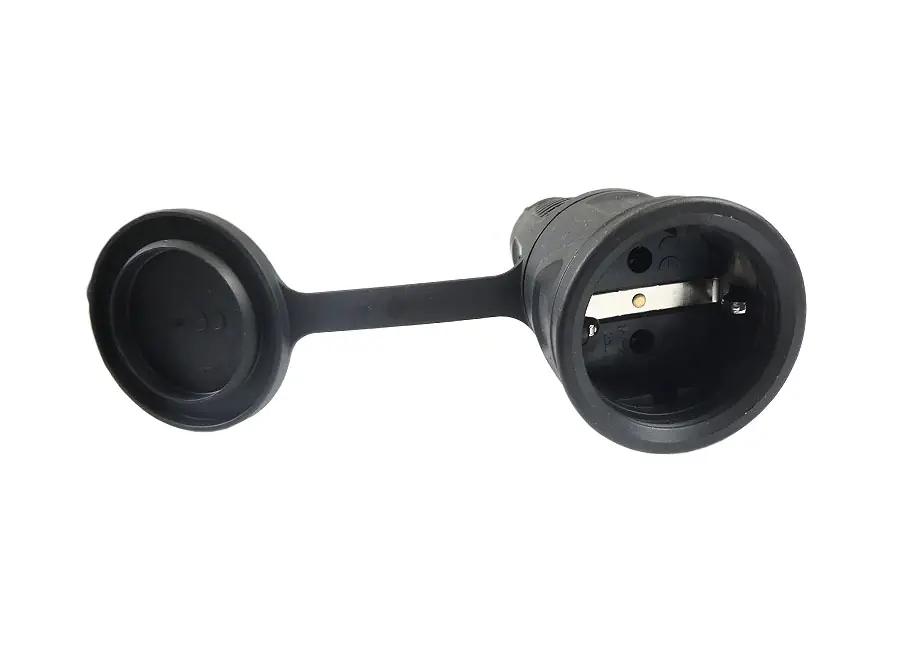Sichere Zahlung Gummi-Kupplung Schuko 250V mit Deckel
