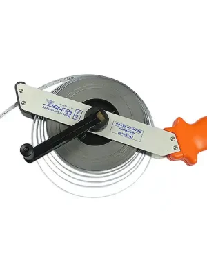 RICHTER Maßband mit Alu-Rahmen weißlackiert 13 mm 50 m Highlight