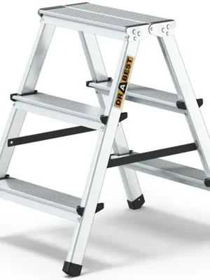 DRABEST HOME Klappleiter doppelseitig Aluminium 2x3 Mega-Angebot