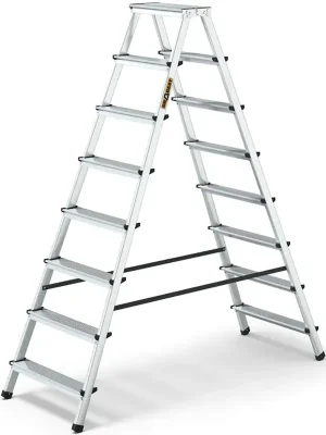 DRABEST HOME Klappleiter doppelseitig Aluminium 2x8 Sofort Bestellen