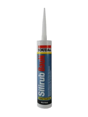 Soudal Silikondichtstoff Silirub BauN 300 ml Kartusche Transparent Highlight