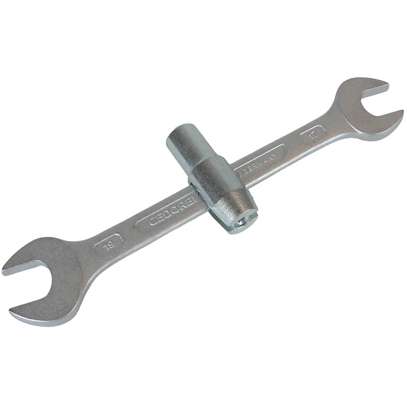 Montageschlüssel 17x19mm mit verschiebbarem Stockschraubeneinsatz Sonderangebot